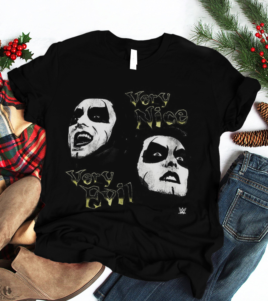Danhausen WWE Very Nice Very Evil Grunge Face T-Shirt