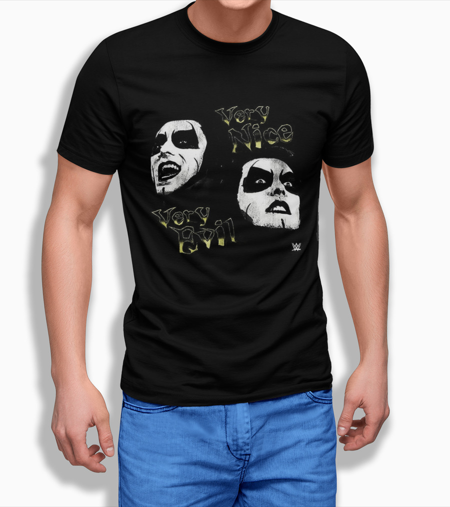 Danhausen WWE Very Nice Very Evil Grunge Face T-Shirt