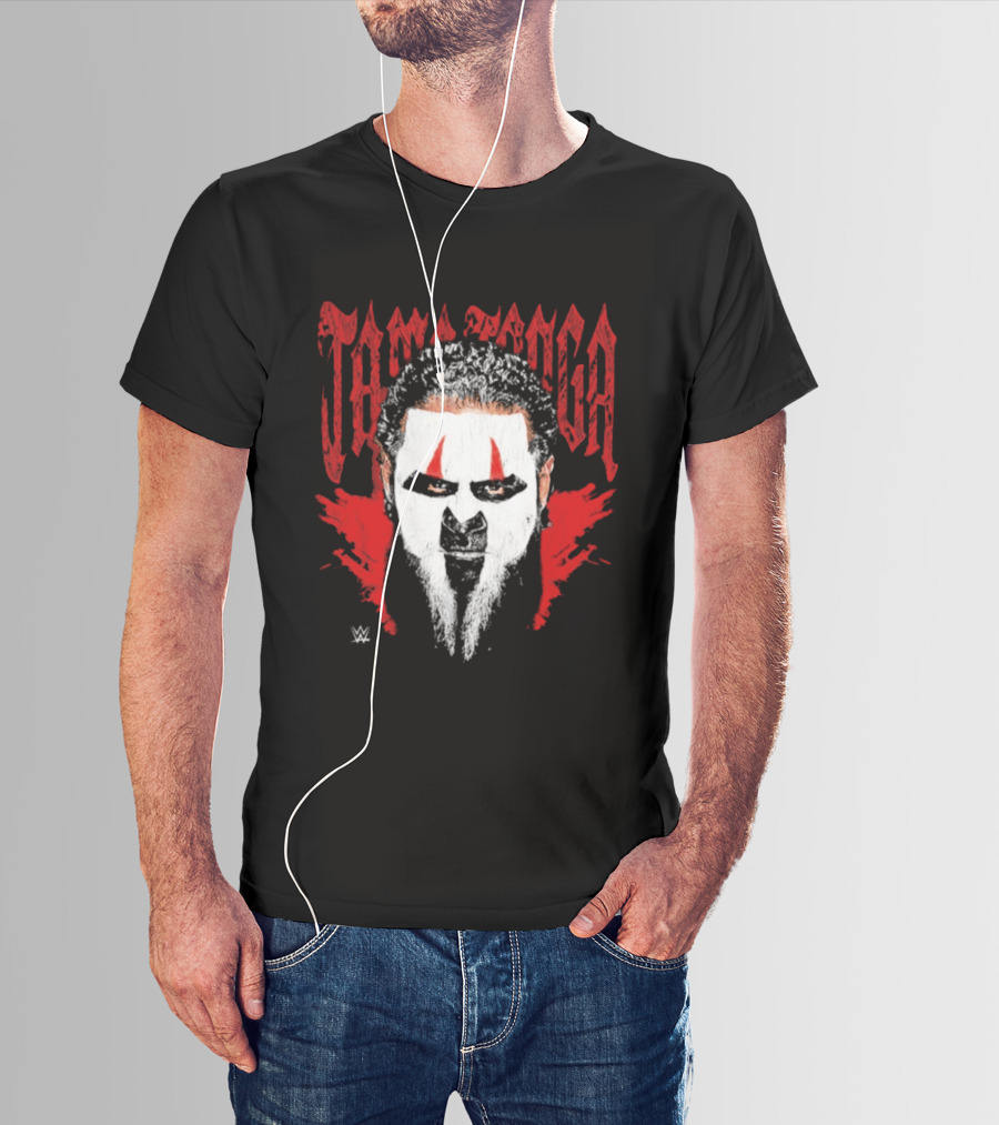 Tama Tonga WWE White Face Paint Red Scream T-Shirt