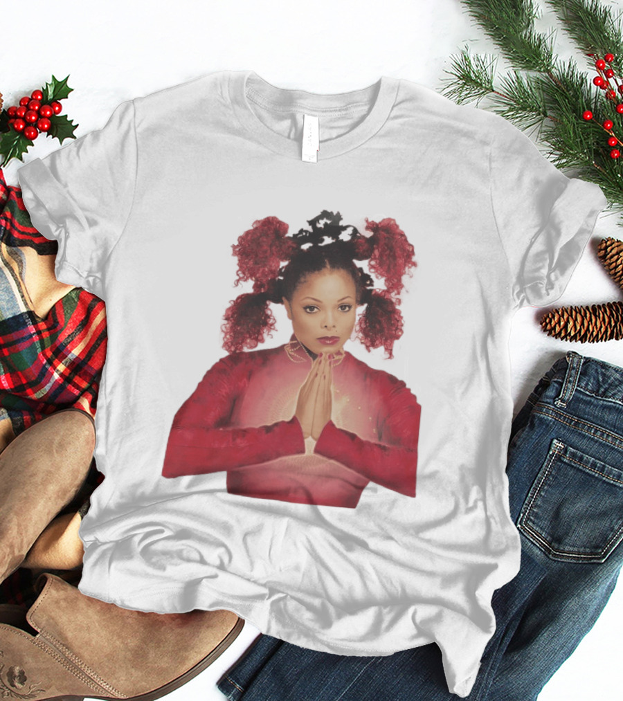 1999 Janet Jackson Velvet Rope Tour Red Outfit Praying Hands T-Shirt