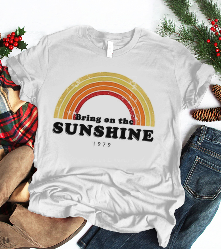 Bring On The Sunshine 1979 Retro Rainbow Ringer T-Shirt