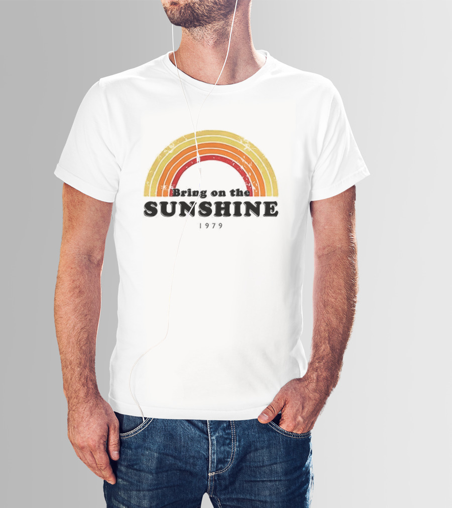 Bring On The Sunshine 1979 Retro Rainbow Ringer T-Shirt