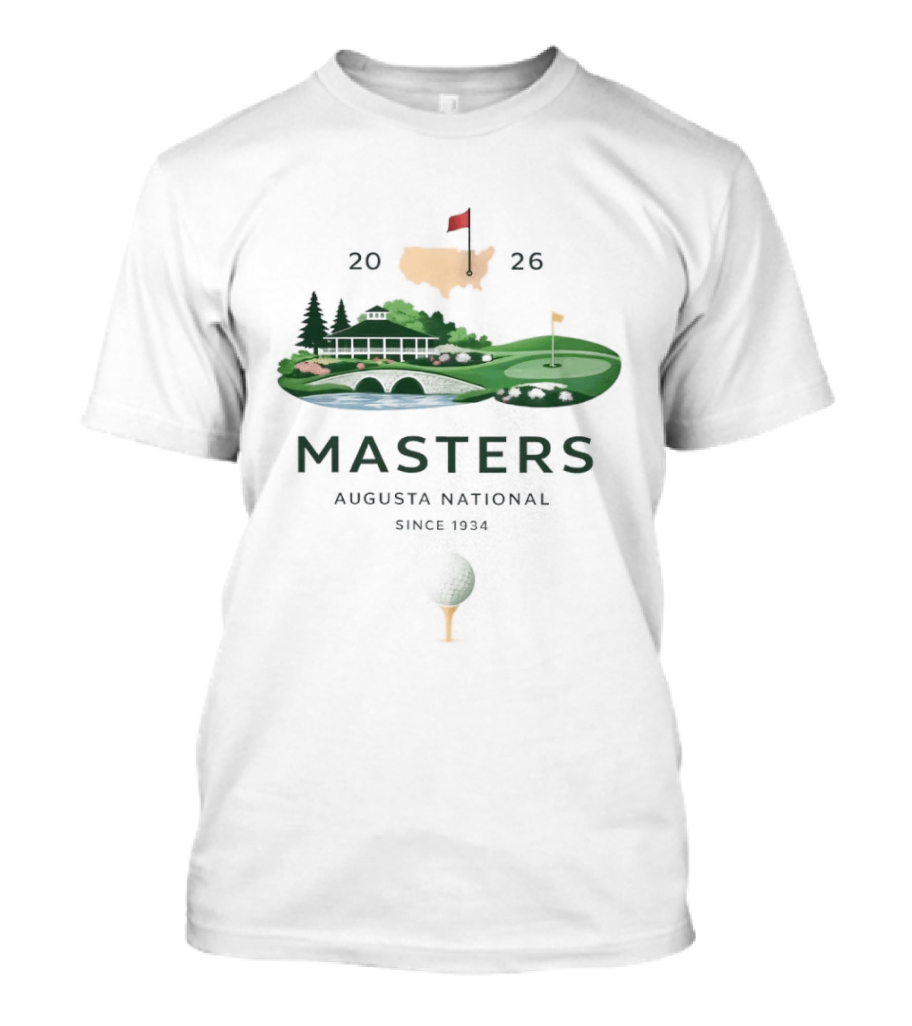 Masters 2026 Augusta National Golf Scenic Souvenir T-Shirt