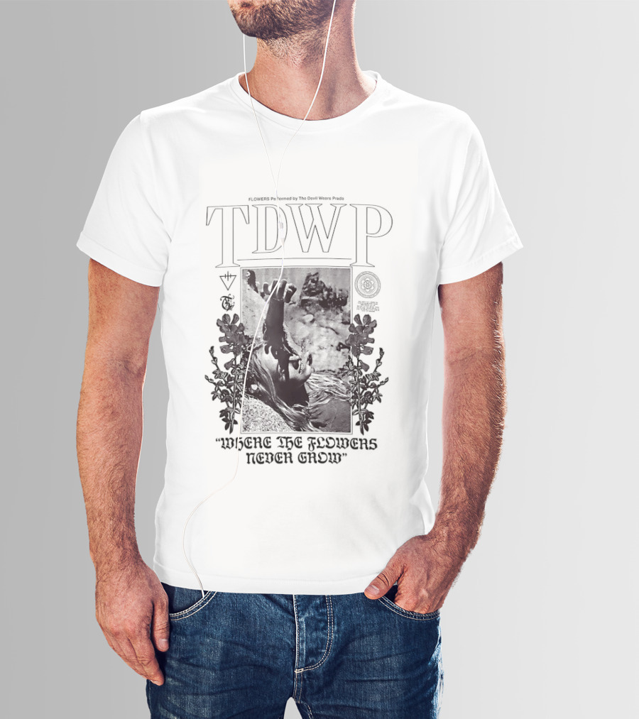 TDWP Where The Flowers Never Grow Black Floral T-Shirt