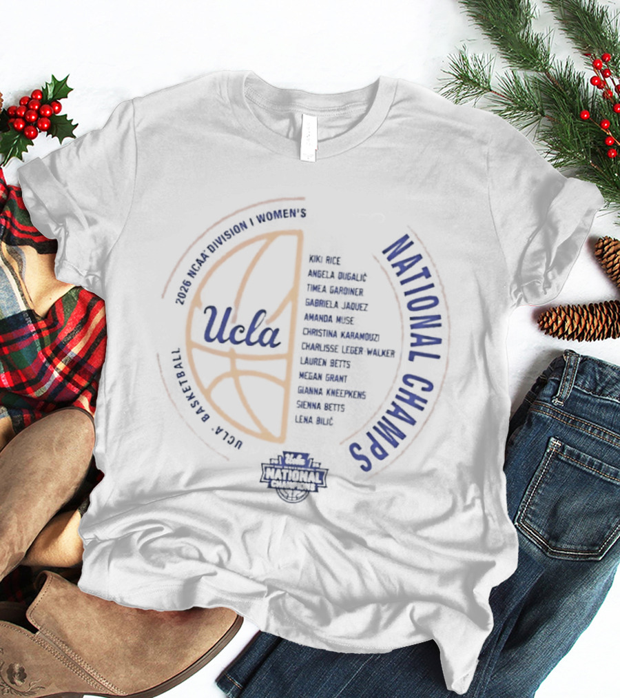 Ucla Bruins National Champs Women's Basketball Nil Team T-Shirt