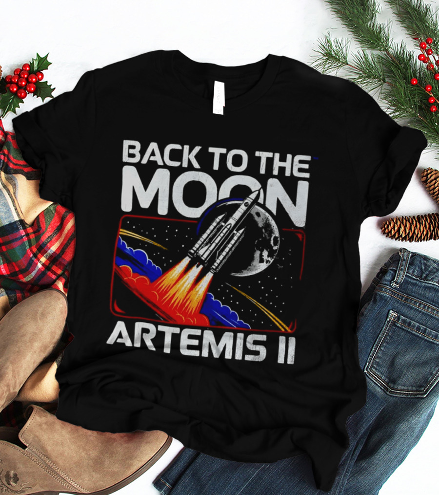 Back To The Moon Artemis II Rocket Mission Lunar Exploration T-Shirt