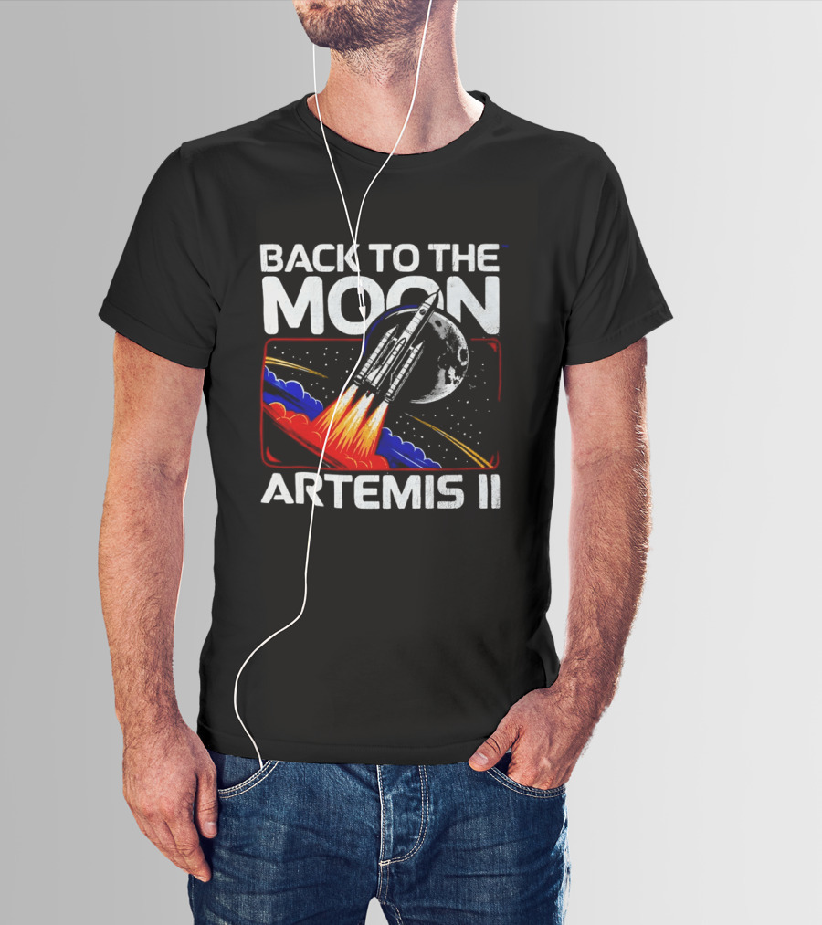 Back To The Moon Artemis II Rocket Mission Lunar Exploration T-Shirt