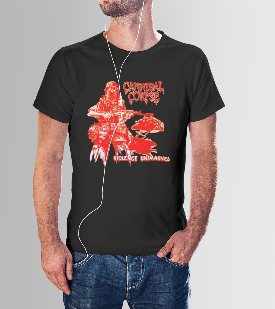 Cannibal Corpse Violence Unimagined Skeleton Soldier Album Merch T-Shirt