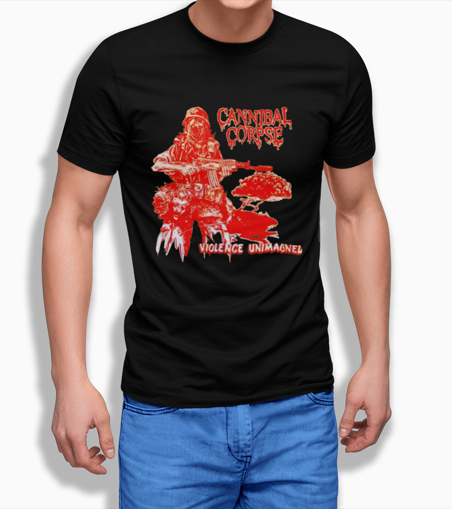 Cannibal Corpse Violence Unimagined Skeleton Soldier Album Merch T-Shirt