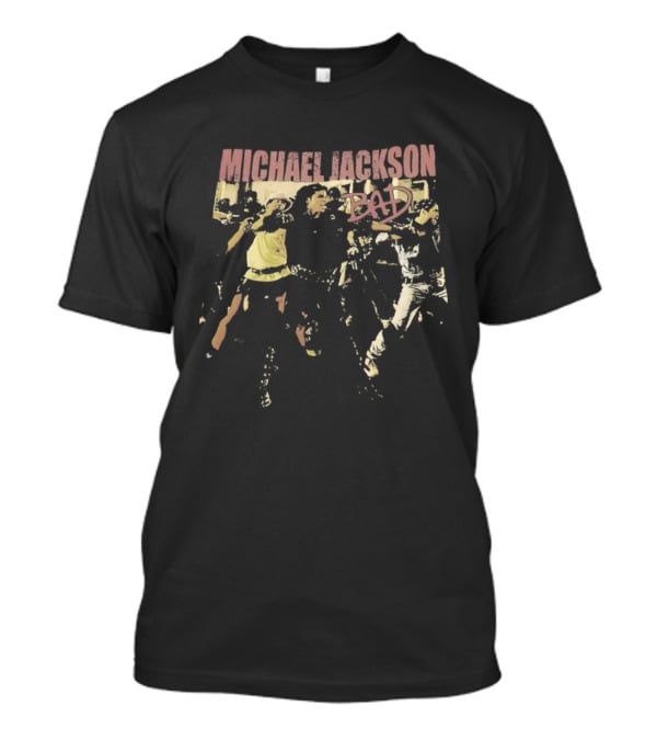 Michael Jackson Bad Album Cover With Iconic Dance T-Shirt