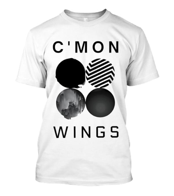 C'Mon Wings Four Circles Abstract T-Shirt