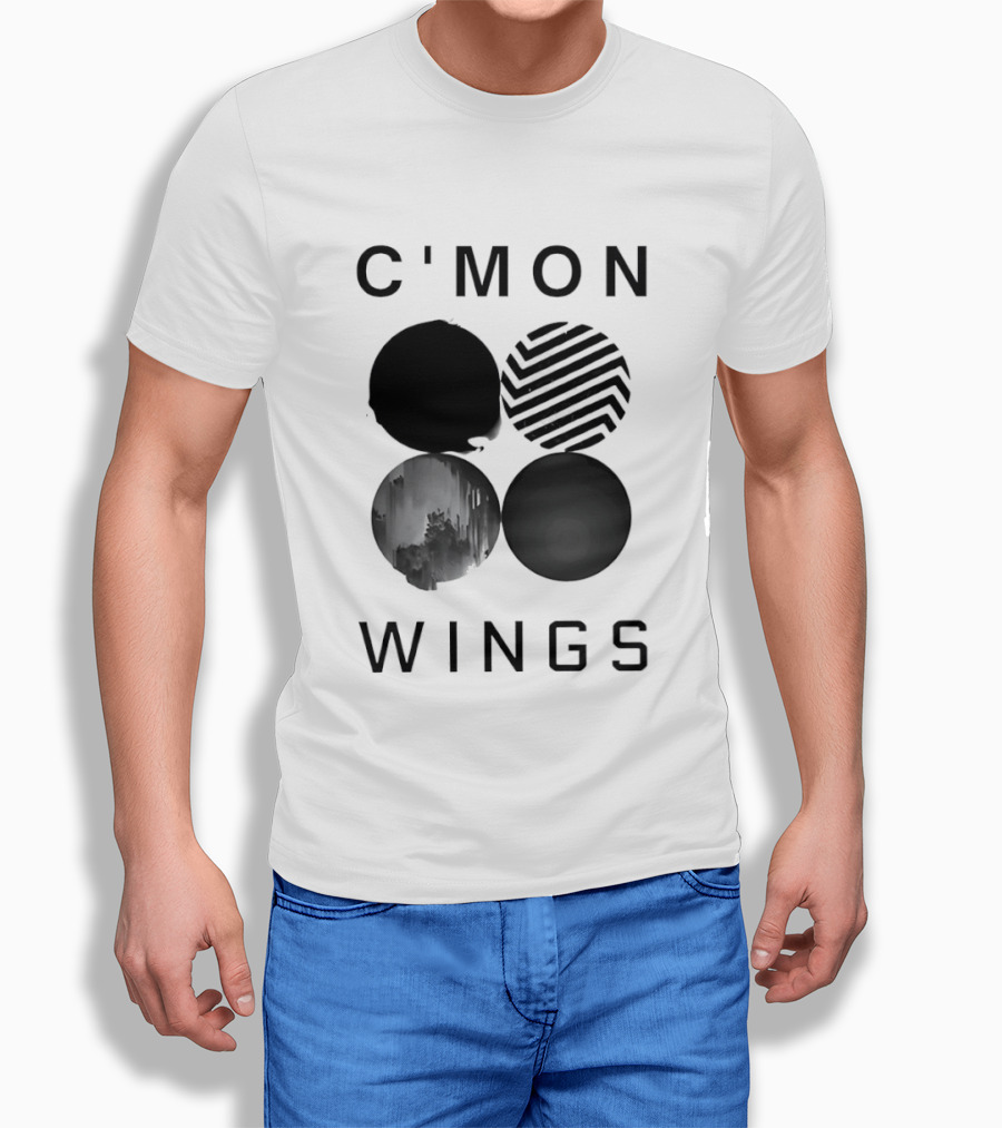 C'Mon Wings Four Circles Abstract T-Shirt