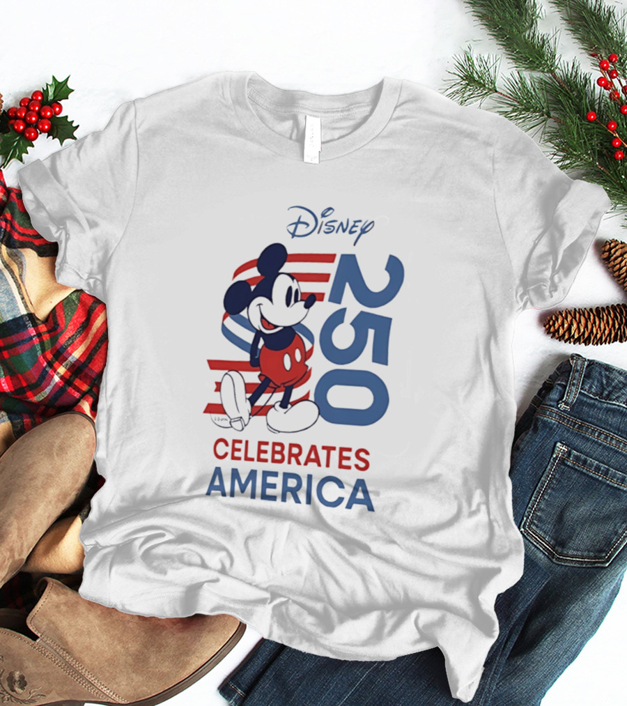 Disney Celebrates America 250th Anniversary 1776 2026 Mickey Mouse T-Shirt
