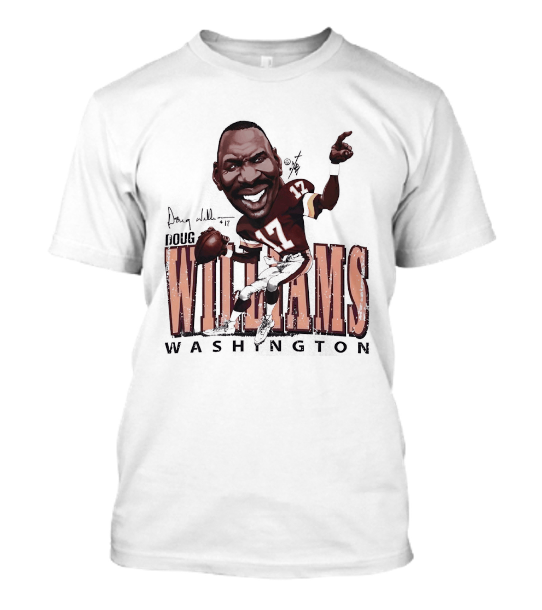 Doug Williams Washington Commanders Football Cartoon Caricature T-Shirt