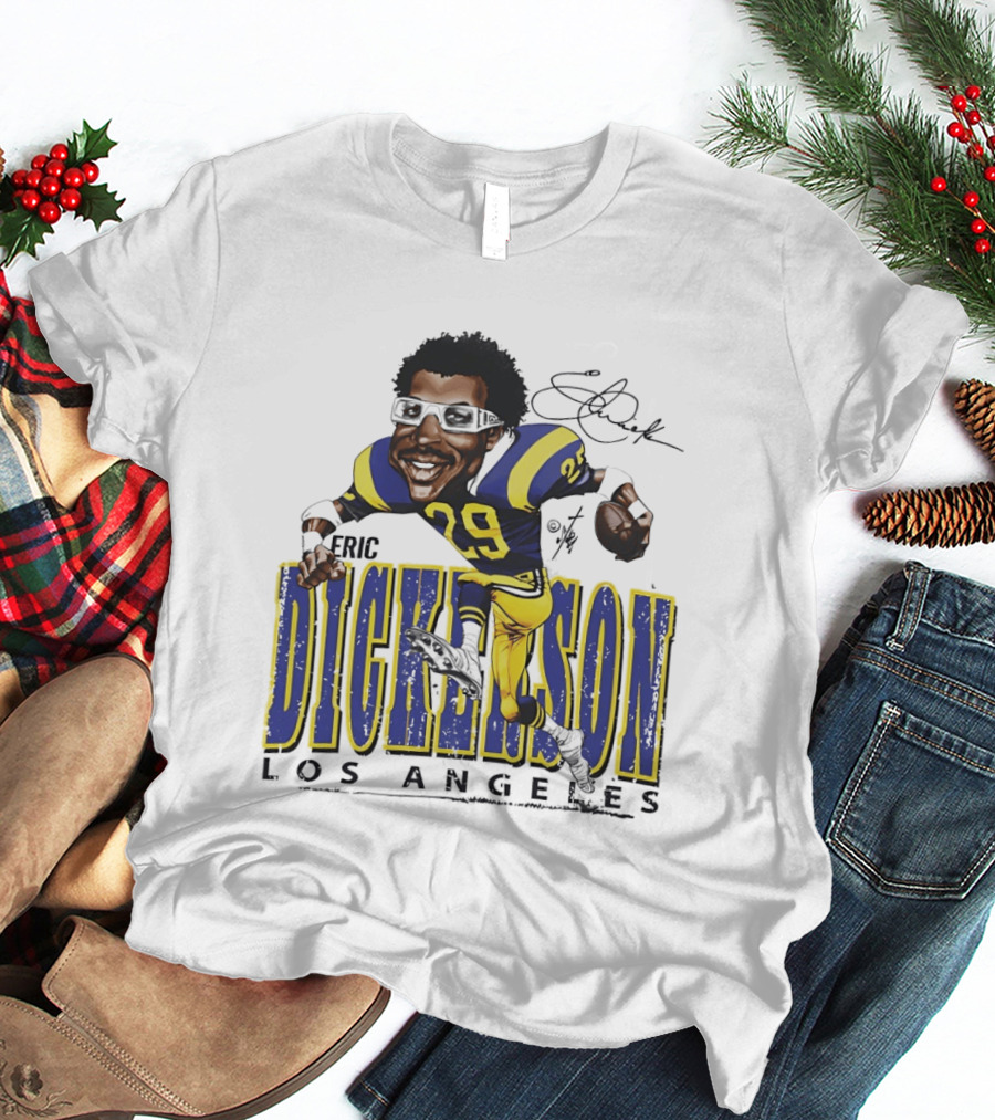 Eric Dickerson Los Angeles Rams Cartoon Running Back T-Shirt