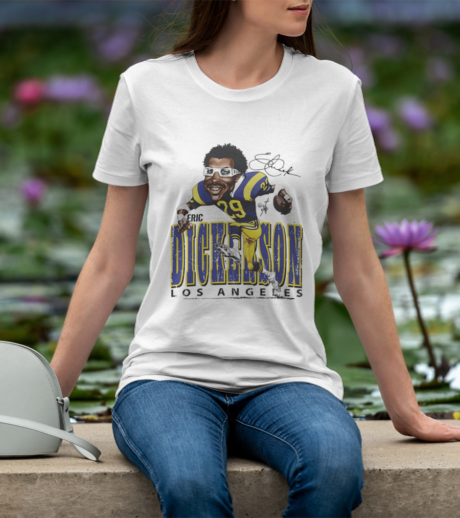 Eric Dickerson Los Angeles Rams Cartoon Running Back T-Shirt