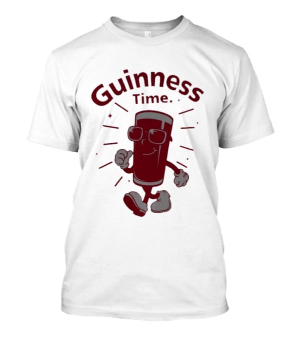 Guinness Time Walking Pint With Sunglasses T-Shirt