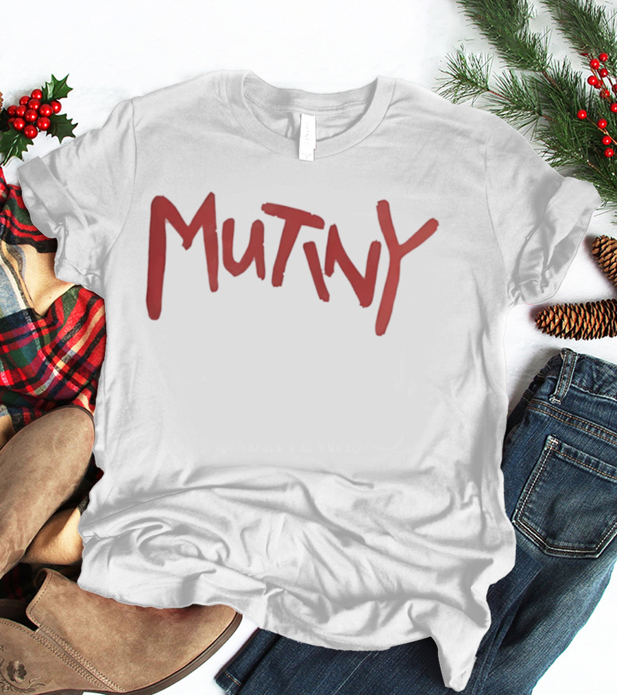 Mutiny Classic Bold Red Lettering T-Shirt