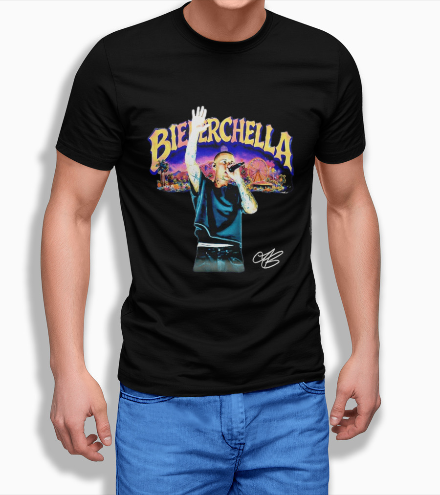 Justin Bieber Bieberchella Tour Festival Concept With Stage Performance And Amusement Park T-Shirt