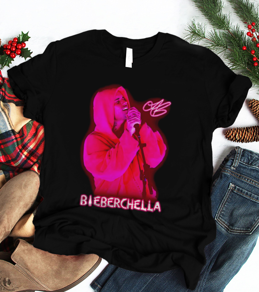 Bieberchella Mic Performance With JB Signature T-Shirt