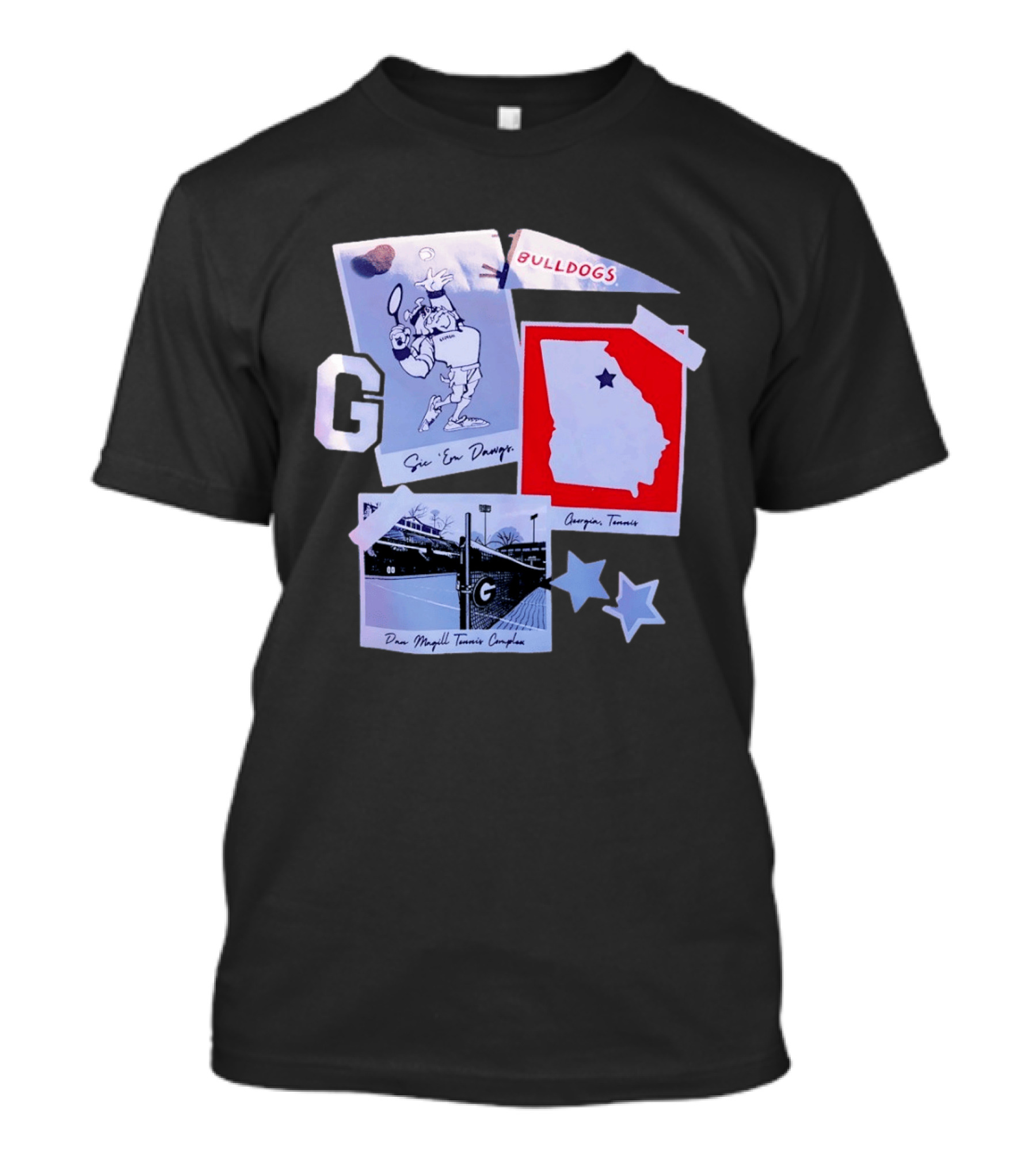 Georgia Bulldogs Sic 'Em Dawgs Dan Magill Tennis Complex Georgia Tennis T-Shirt