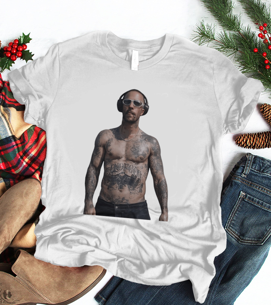 Adam Levine Maroon 5 Smoking Tattoos And Headphones T-Shirt