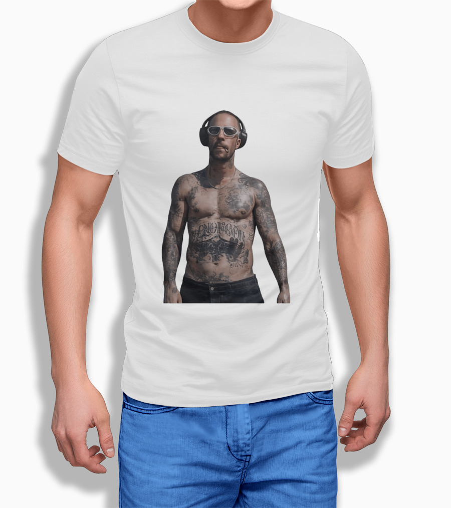 Adam Levine Maroon 5 Smoking Tattoos And Headphones T-Shirt