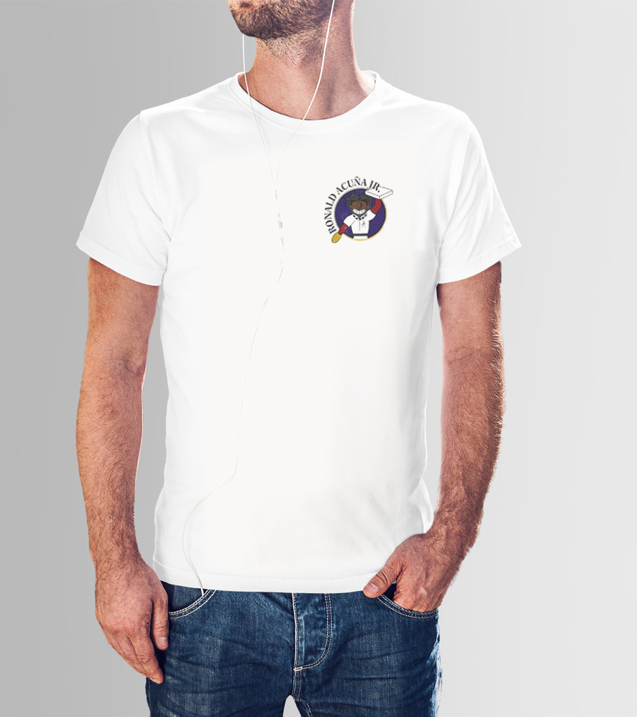 Atlanta Braves Ronald Acuña Jr Cartoon Character In Summer Vibes T-Shirt