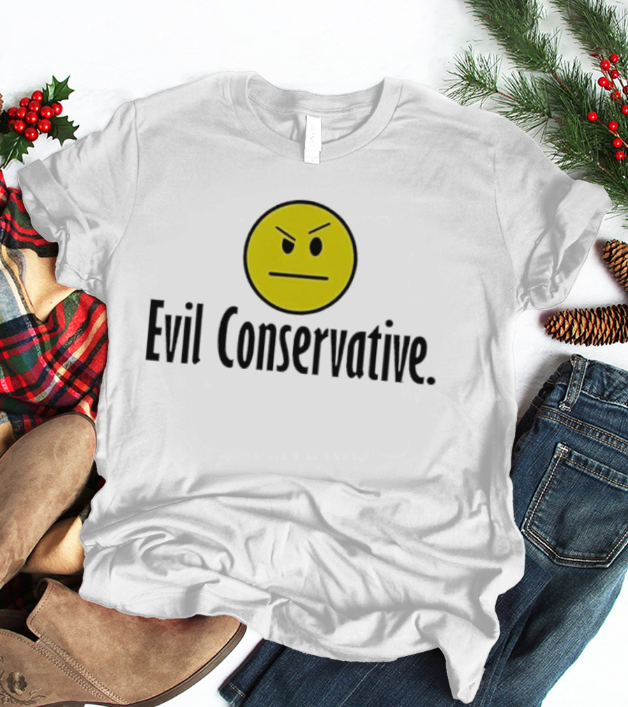 Evil Conservative Smiley Face With Angry Expression T-Shirt