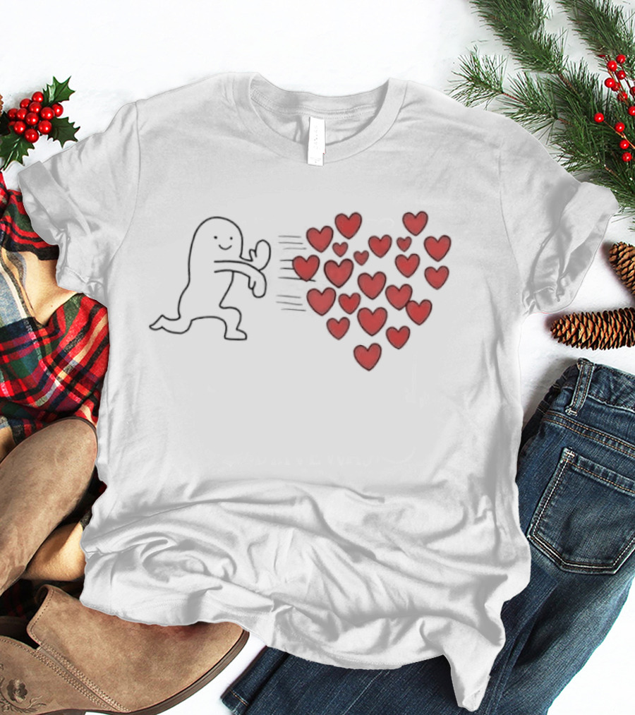 Sending Love Meme Heart Character Hugging Hearts Explosion T-Shirt