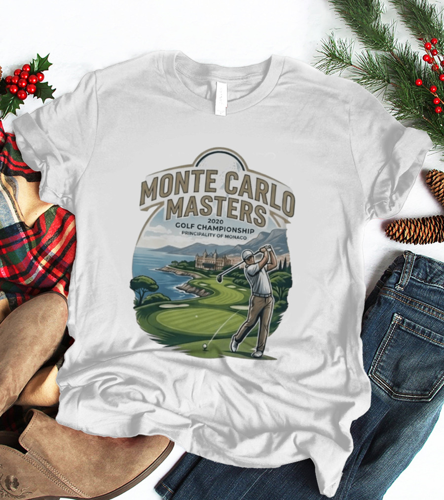 Monte Carlo Masters 2020 Golf Championship Principality Of Monaco T-Shirt