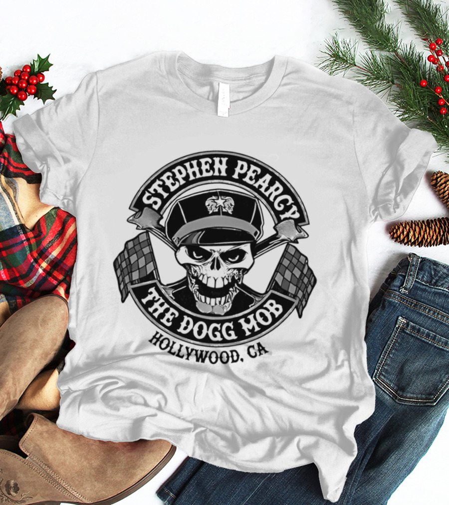 Stephen Pearcy Skull The Dogg Mob Rock Brigade T-Shirt