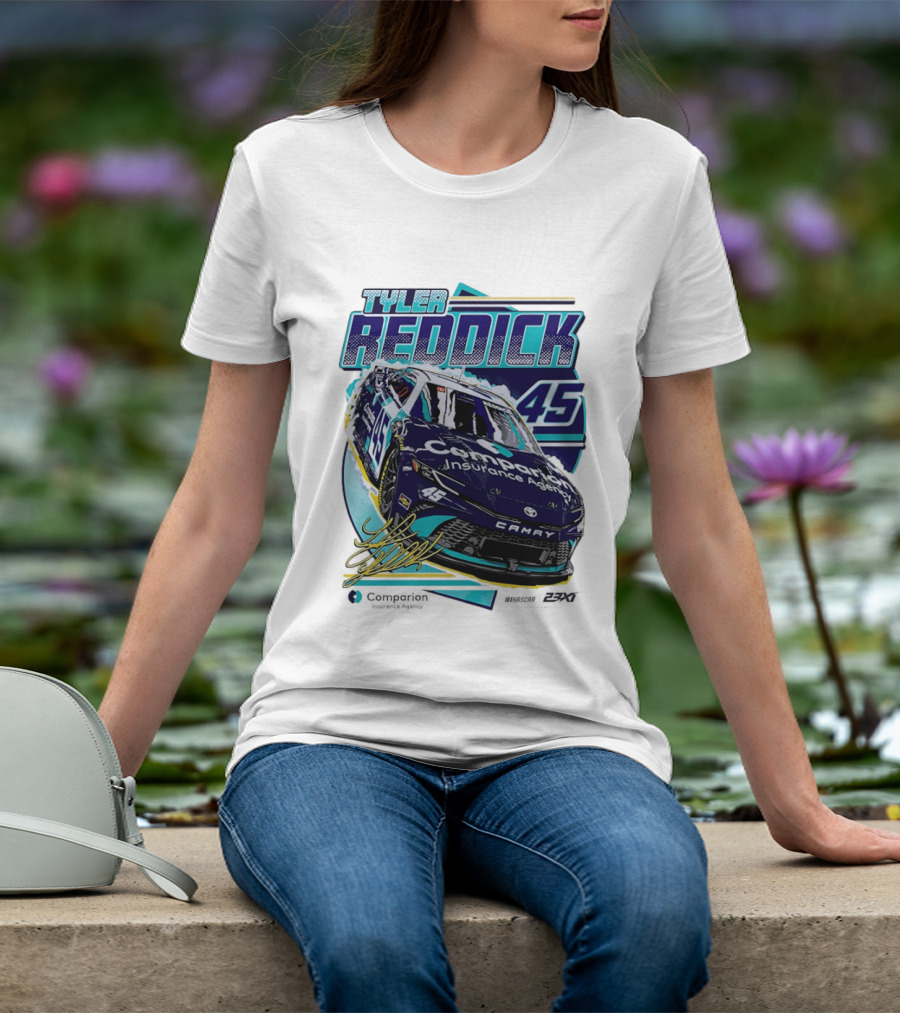 Tyler Reddick 45 Companion Insurance Agent 23XI Racing Toyota Camry T-Shirt