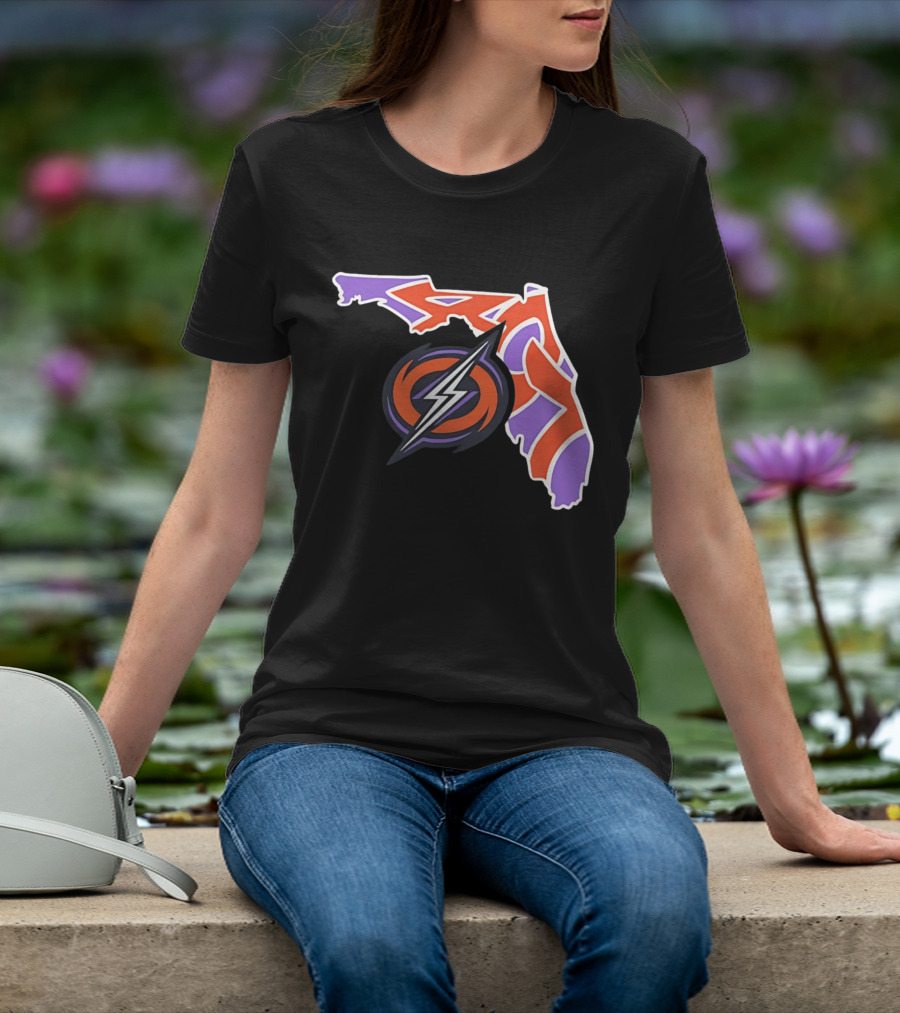 2026 UFL Orlando Storm 407 Map Lightning T-Shirt