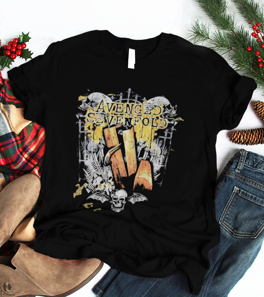 Avenged Sevenfold Skeleton Bat Skull T-Shirt