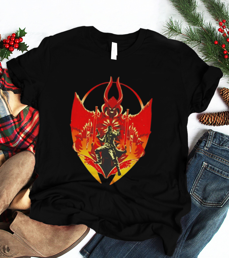 Devil May Cry Dante Fiery Demon Crest Iconography T-Shirt