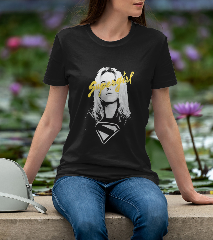 Supergirl Yellow Script With Classic DC Comics T-Shirt