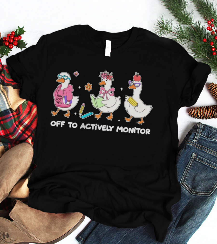 Playful Ducks Off To Silly Goose School Adventure T-Shirt