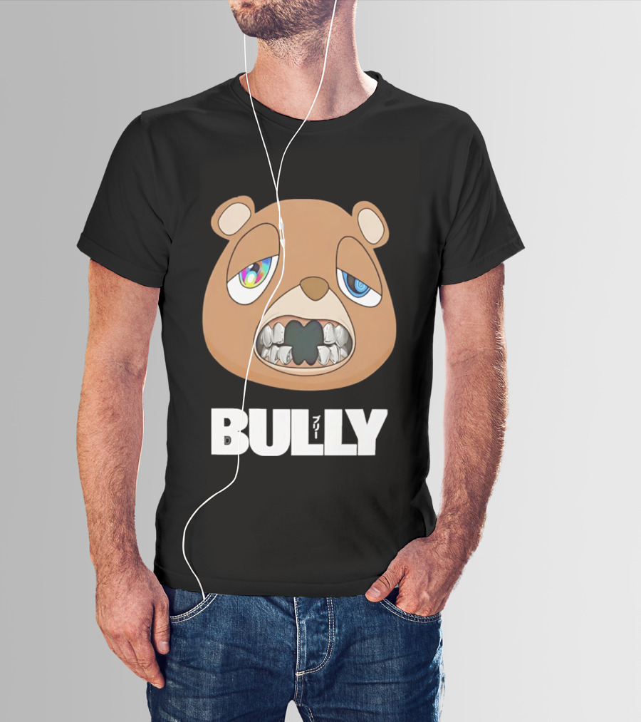 Bully Kanye Bear Character With Multicolored Eyes And Grills T-Shirt