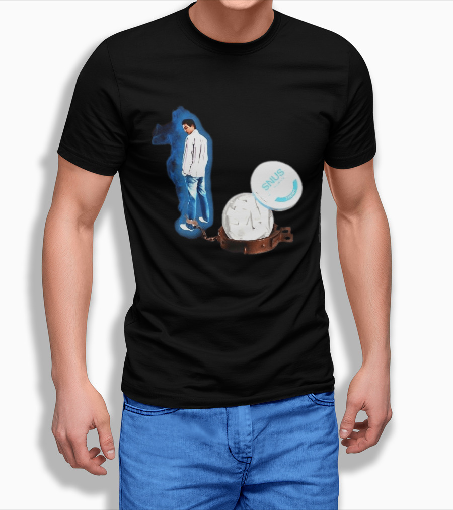 A Snus Gekettet Meme With Snus Tin And Chain T-Shirt