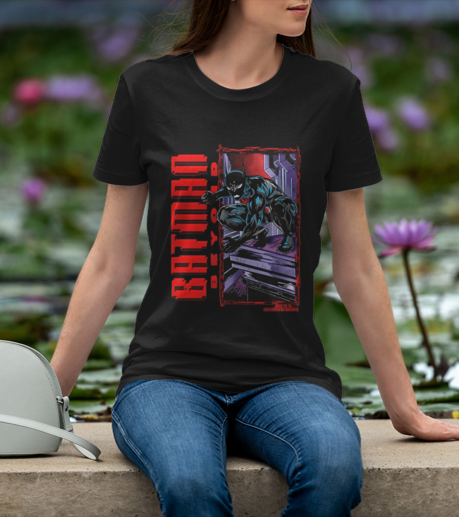 Batman Beyond Combat Readiness Stance Dynamic Gotham City Scene T-Shirt