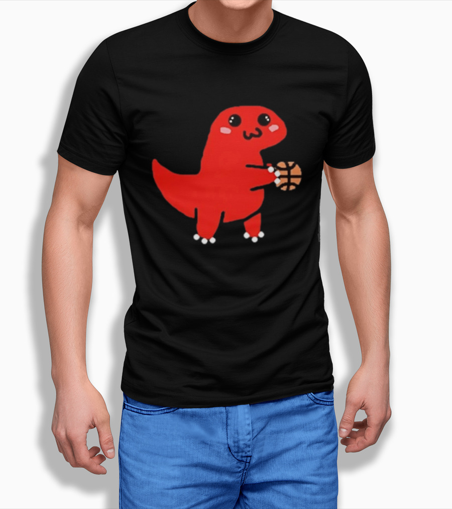 Kawaii Kawaii Toronto Raptors Cute Red Dinosaur Basketball T-Shirt