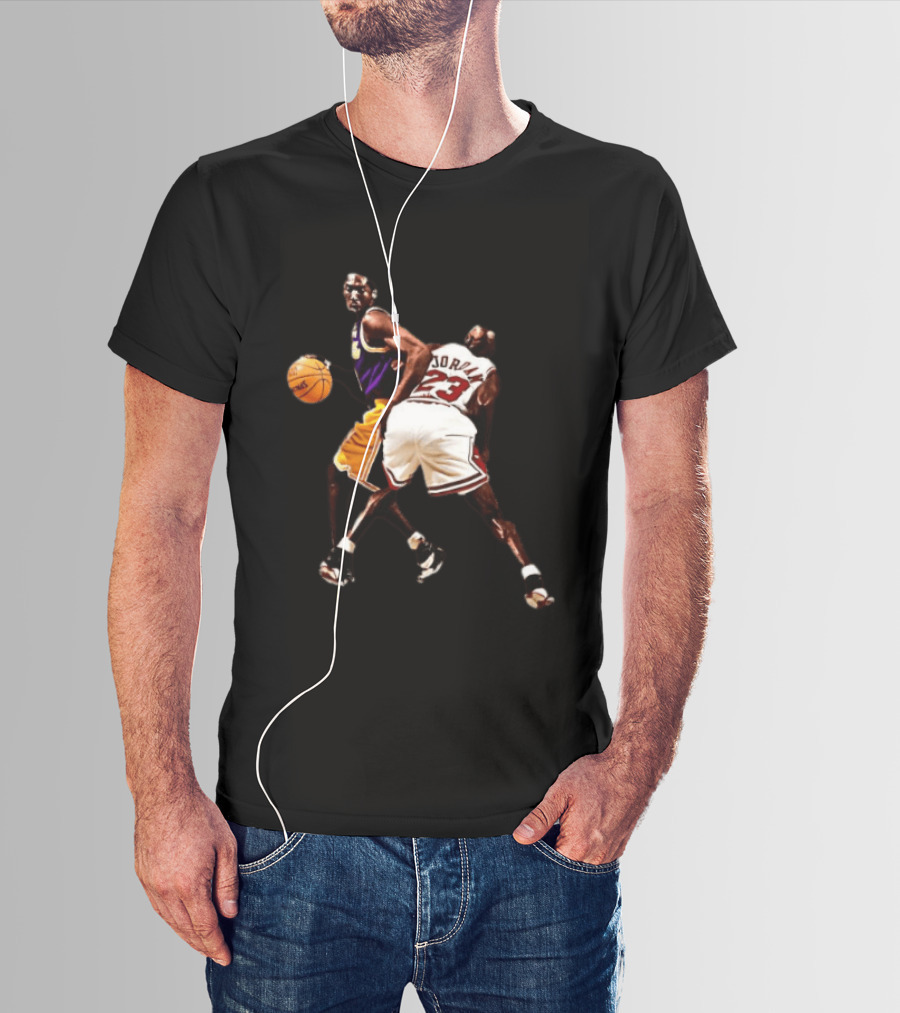 Kobe Bryant Michael Jordan NBA Legends Lakers Bulls Basketball Stars T-Shirt