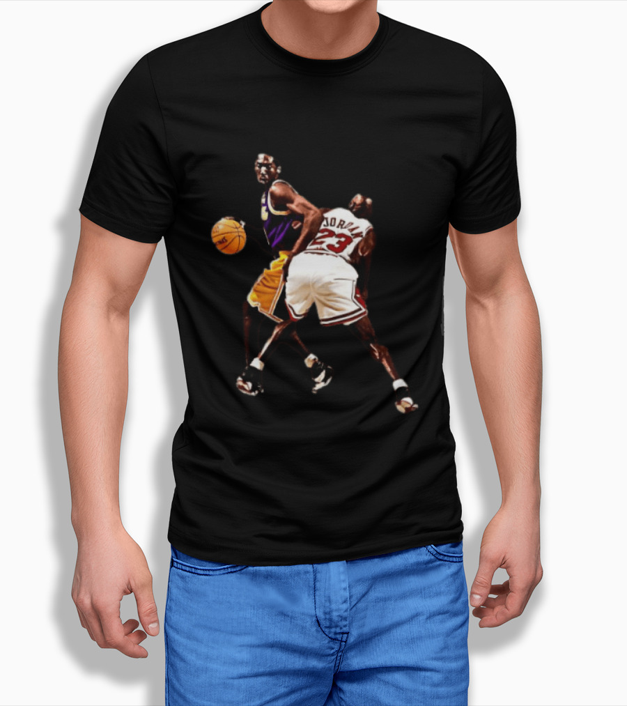 Kobe Bryant Michael Jordan NBA Legends Lakers Bulls Basketball Stars T-Shirt