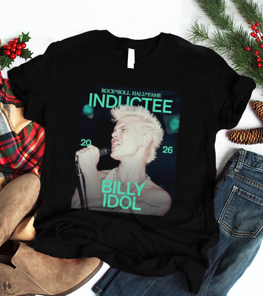 Billy Idol Rock & Roll Hall Of Fame Inductee 2026 T-Shirt