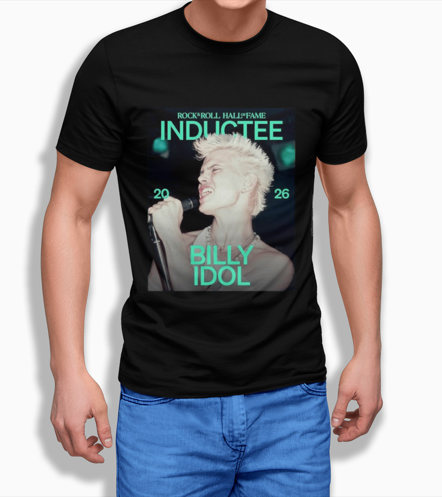 Billy Idol Rock & Roll Hall Of Fame Inductee 2026 T-Shirt