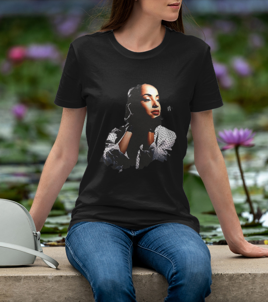 Sade 93 Summer Tour Vintage Style Black And White Polka Dot Fashion T-Shirt