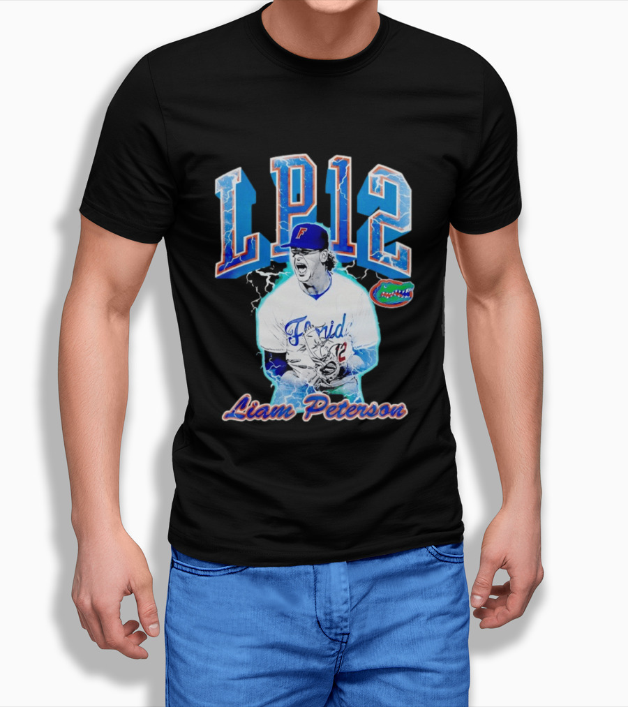 Liam Peterson LP12 Florida Gators Baseball Player T-Shirt