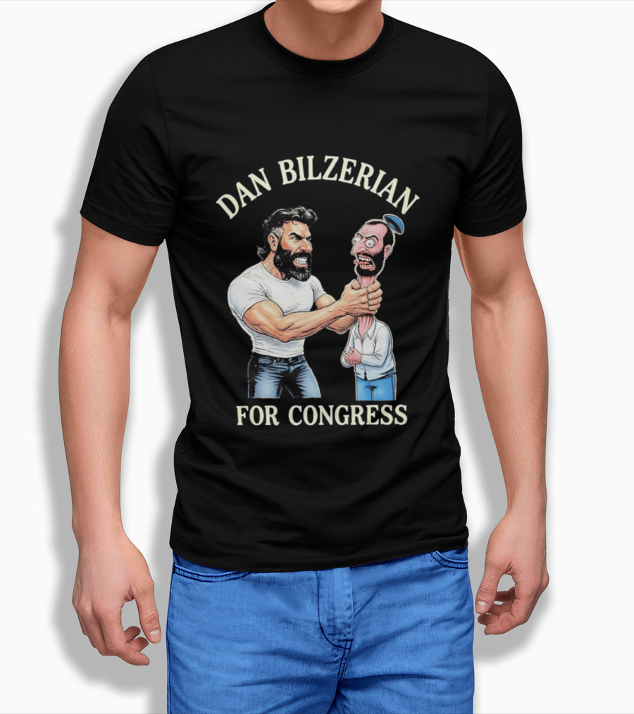 Dan Bilzerian For Congress Funny Caricature T-Shirt