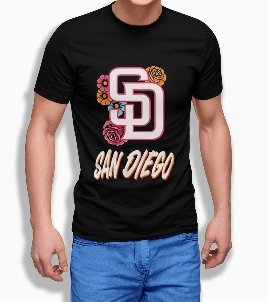 San Diego Padres 2026 Rose Floral SD T-Shirt